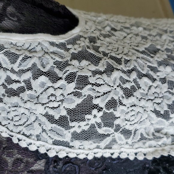 Agenda Boho Floral cream white lace Gilet Long Vest M L Cottage Core - Picture 8 of 8